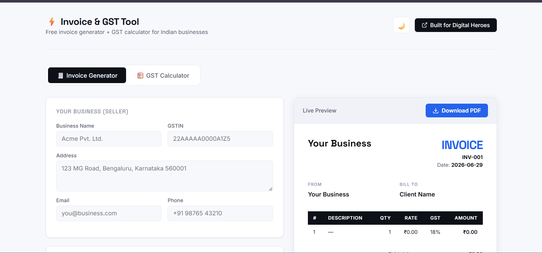 Invoice-Gst-tool